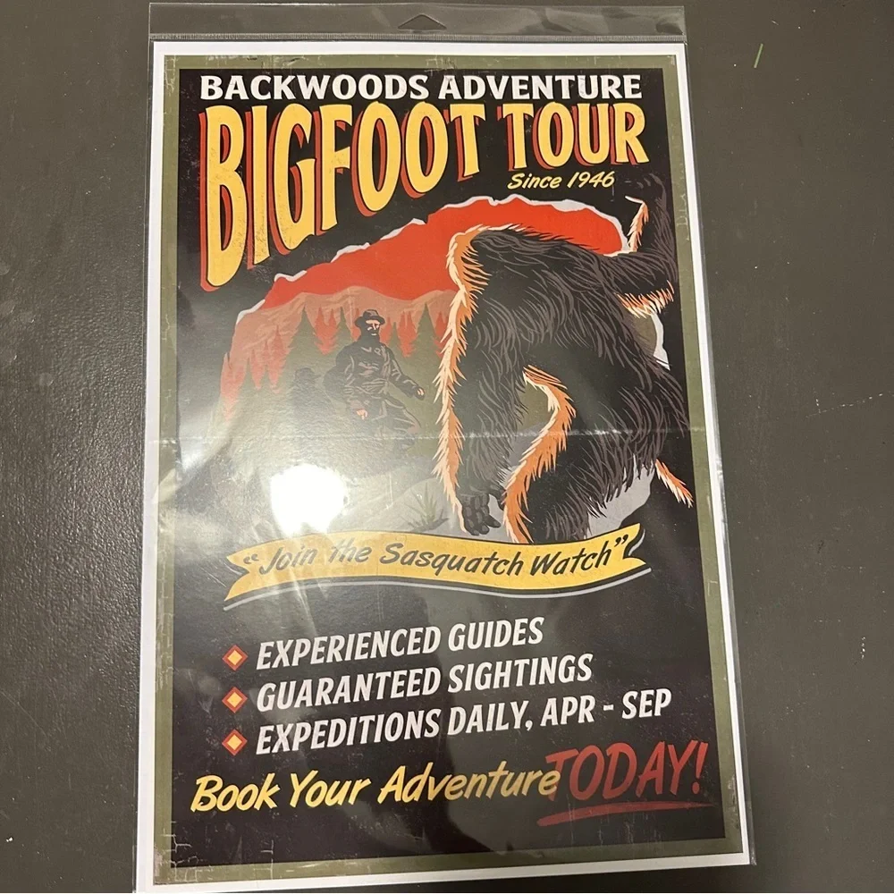 Backwoods Adventure Bigfoot‎ Tour High Quality Print 12